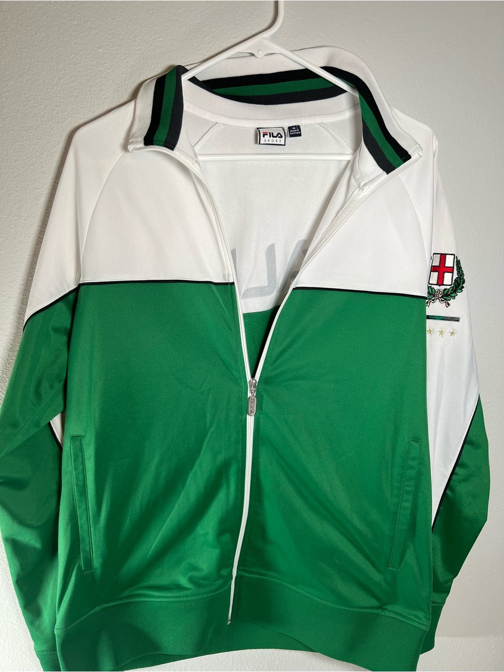 FILA Green & White Italia warmup Jacket‎